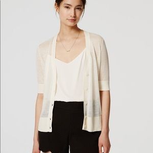 Loft Sheer Half Sleeve Cardigan